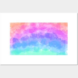 Rainbow Watercolor Background Posters and Art